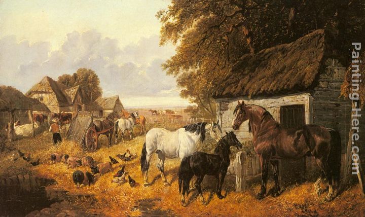 Bringing in the Hay painting - John Frederick Herring, Jnr Bringing in the Hay art painting